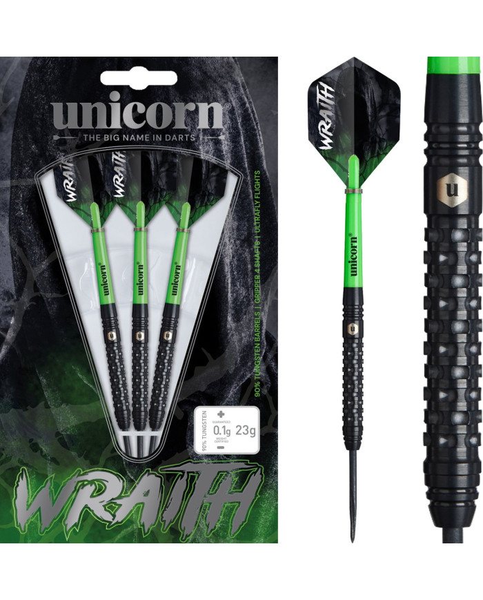 Unicorn Wraith 90% Tungsten Steel Tip Darts - 25g