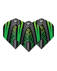 Winmau Prism Alpha Black & Green Flights