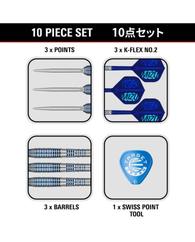 Target Japan Mizu 03 90% Tungsten SP Steel Tip Darts