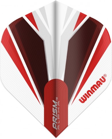 Winmau Prism Alpha Flights - White & Red
