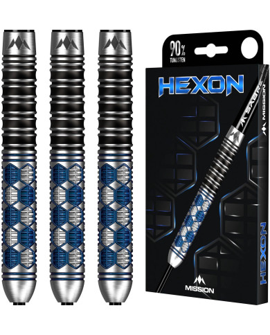 Mission Hexon Darts - Steel Tip - 90% - Blue PVD