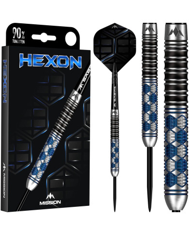Mission Hexon Darts - Steel Tip - 90% - Blue PVD