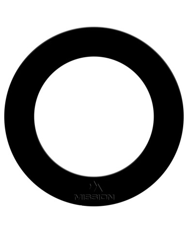 Mission Dartboard Surround Heavy Duty - Embossed Logo - Black