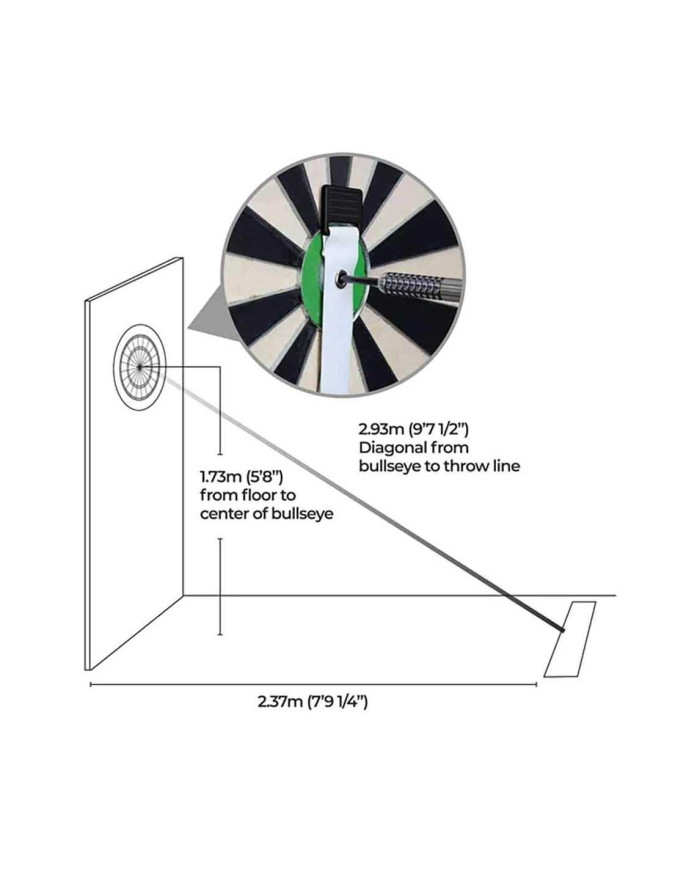Mission Retractable Dartboard Measure Tape