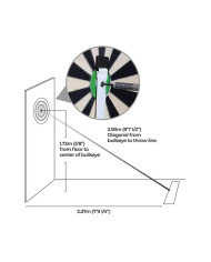 Mission Retractable Dartboard Measure Tape