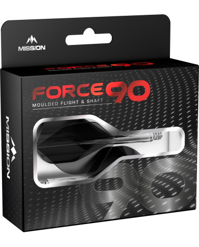 Mission Force 90 Gradient Transparent Black No6 Tweenie - Dart Flights